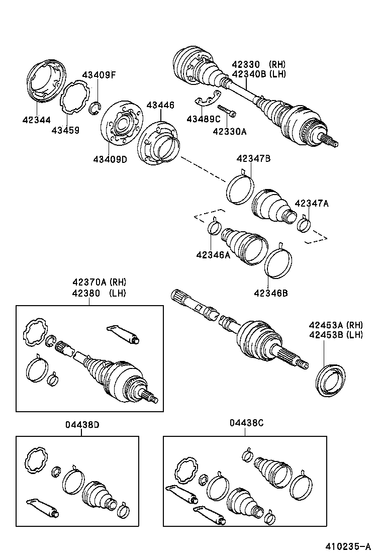 Toyota 42301-50021 SHAFT, REAR AXLE, RH
