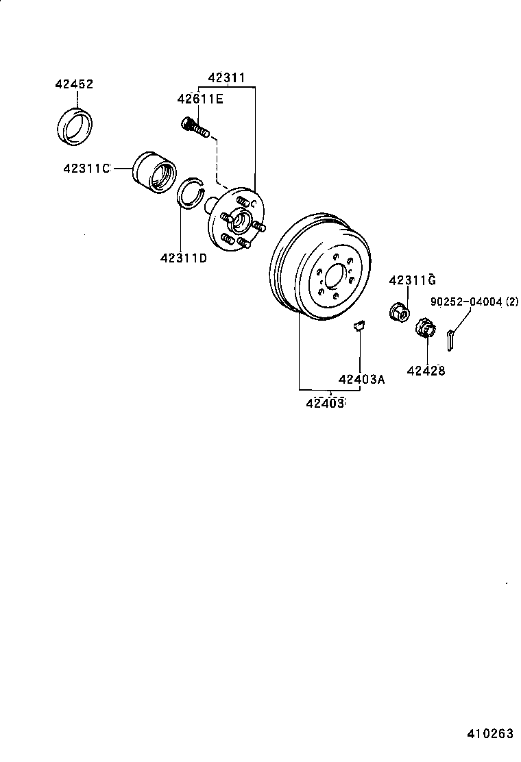 04439-26020 BOOT KIT, REAR DRIVE SHAFT, INBOARD JOINT, RH product image
