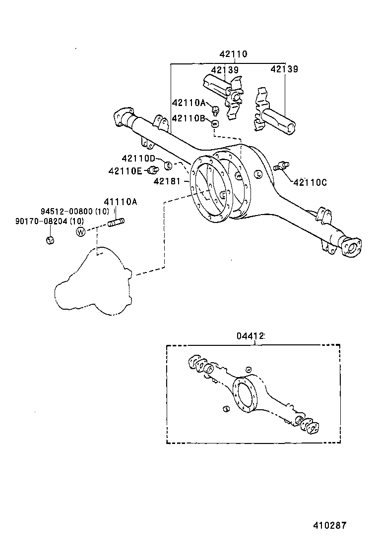 41110-28170 CARRIER ASSY, DIFFERENTIAL, REAR product image