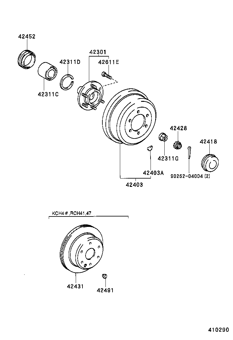 42418-26010 CAP, REAR HUB GREASE product image