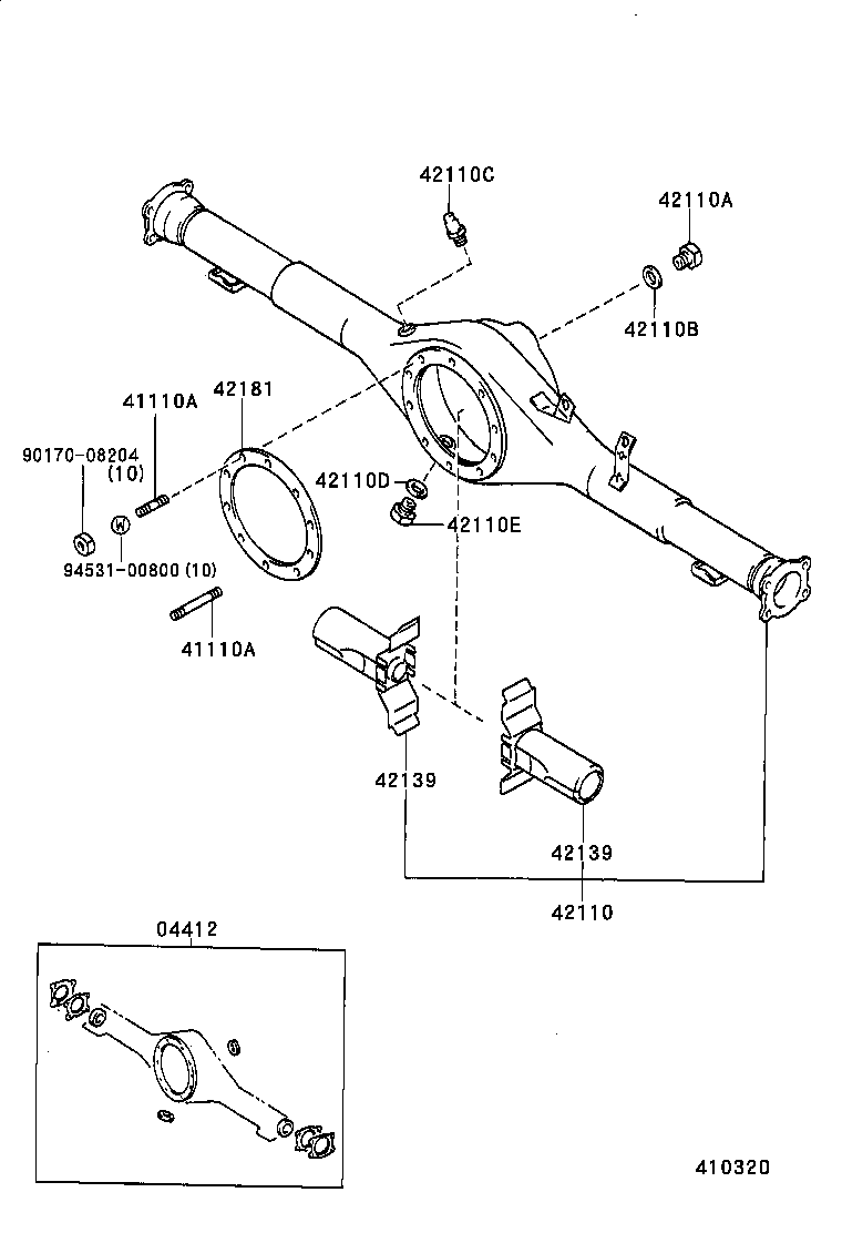 04412-21010 GASKET KIT, REAR DIFFERENTIAL CARRIER product image