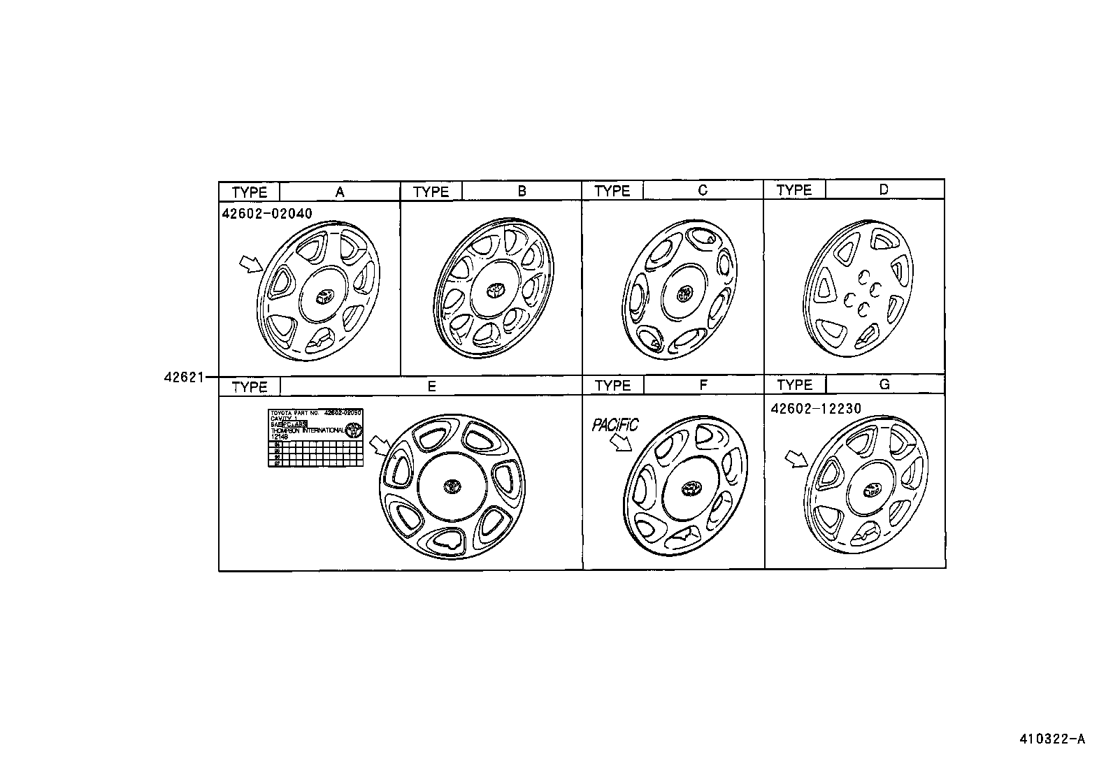 42602-12450 CAP, WHEEL product image
