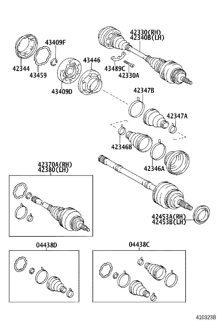 42340-40010 SHAFT ASSY, REAR DRIVE, LH product image