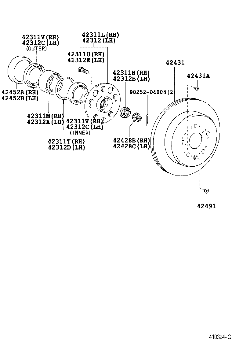 42340-40010 SHAFT ASSY, REAR DRIVE, LH product image