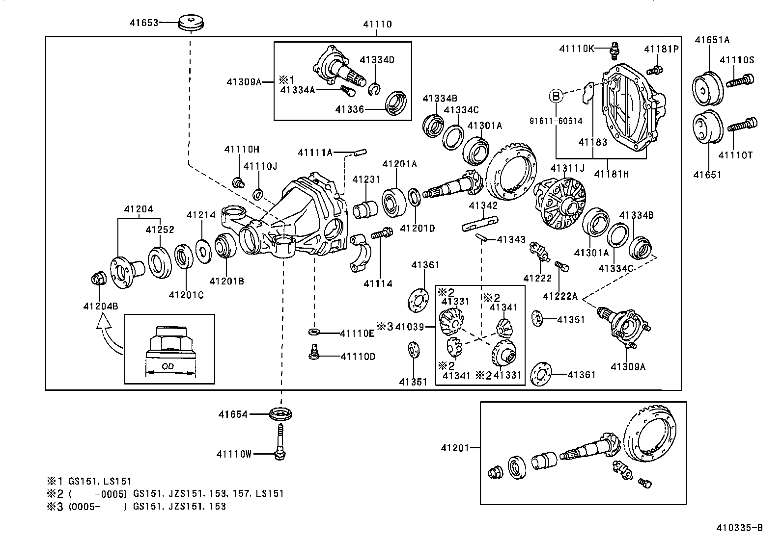41110-3A080 CARRIER ASSY, DIFFERENTIAL, REAR product image