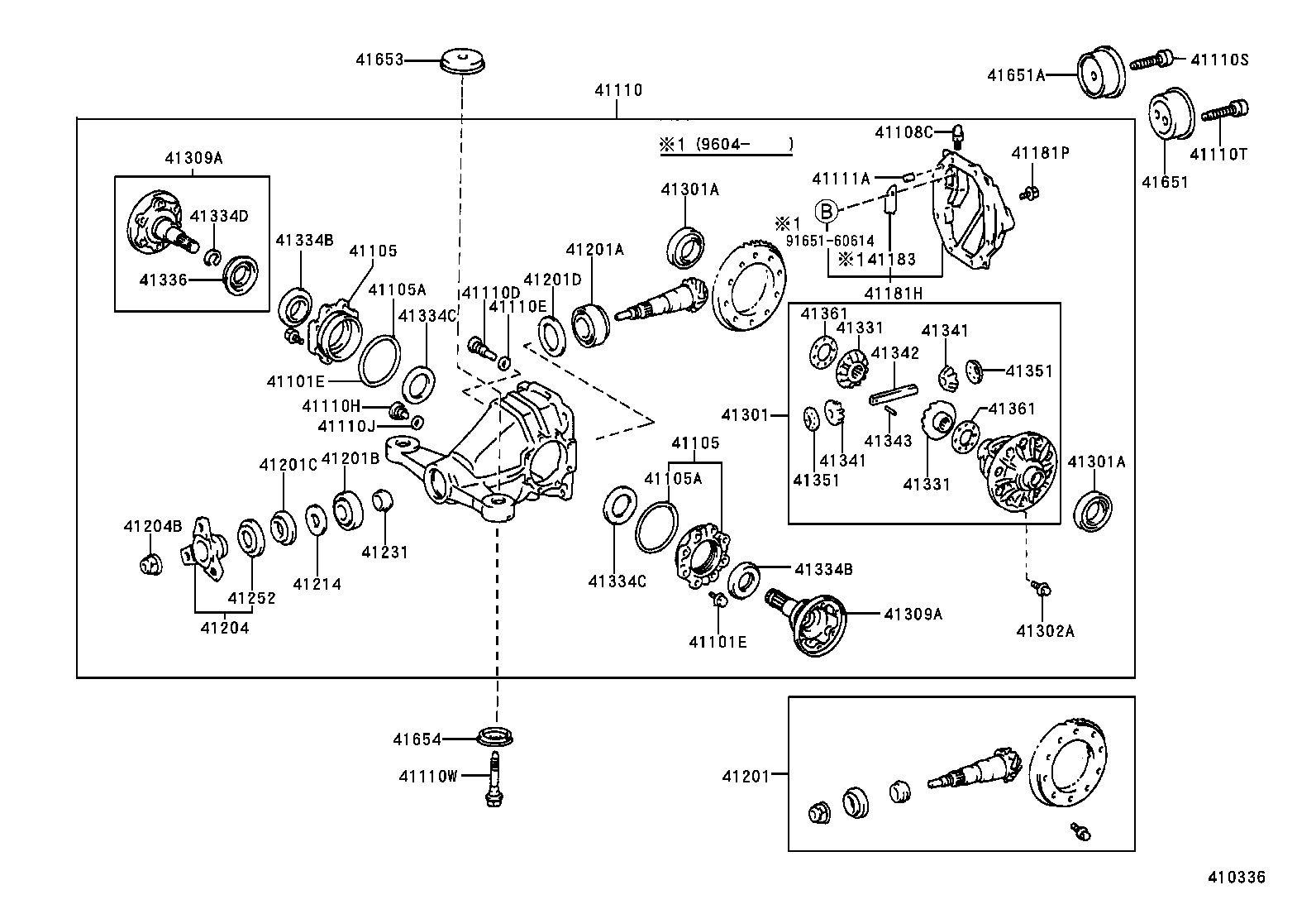 41110-3A080 CARRIER ASSY, DIFFERENTIAL, REAR product image