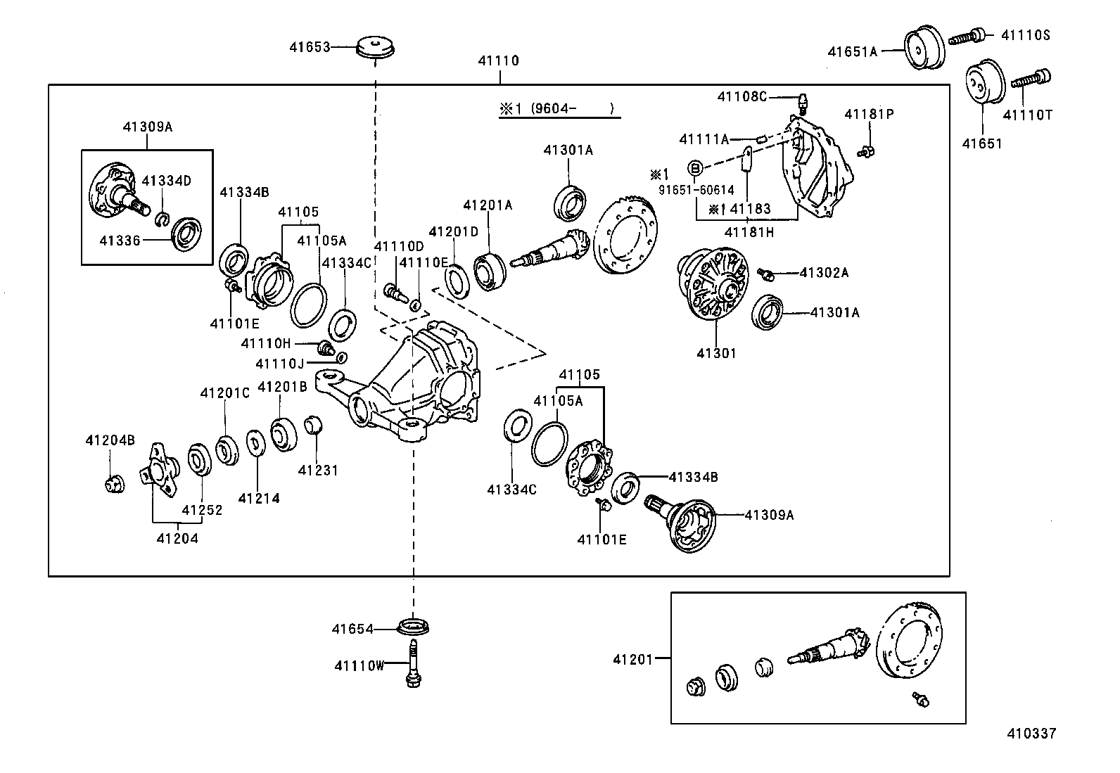41110-3A080 CARRIER ASSY, DIFFERENTIAL, REAR product image
