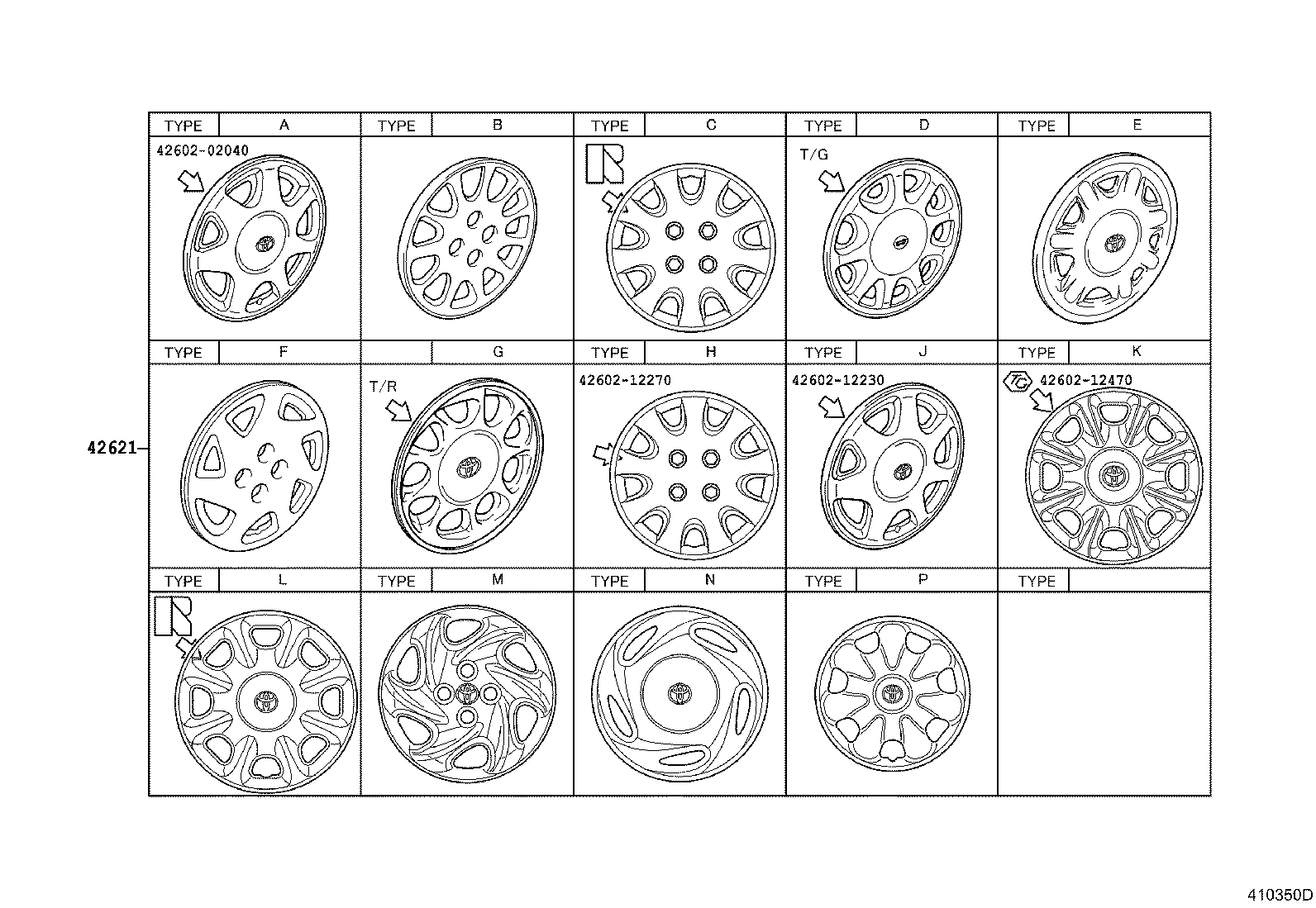 42611-13110 WHEEL, DISC product image