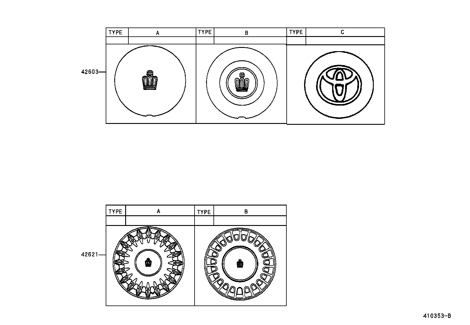 42603-30440 ORNAMENT SUB-ASSY, WHEEL HUB product image