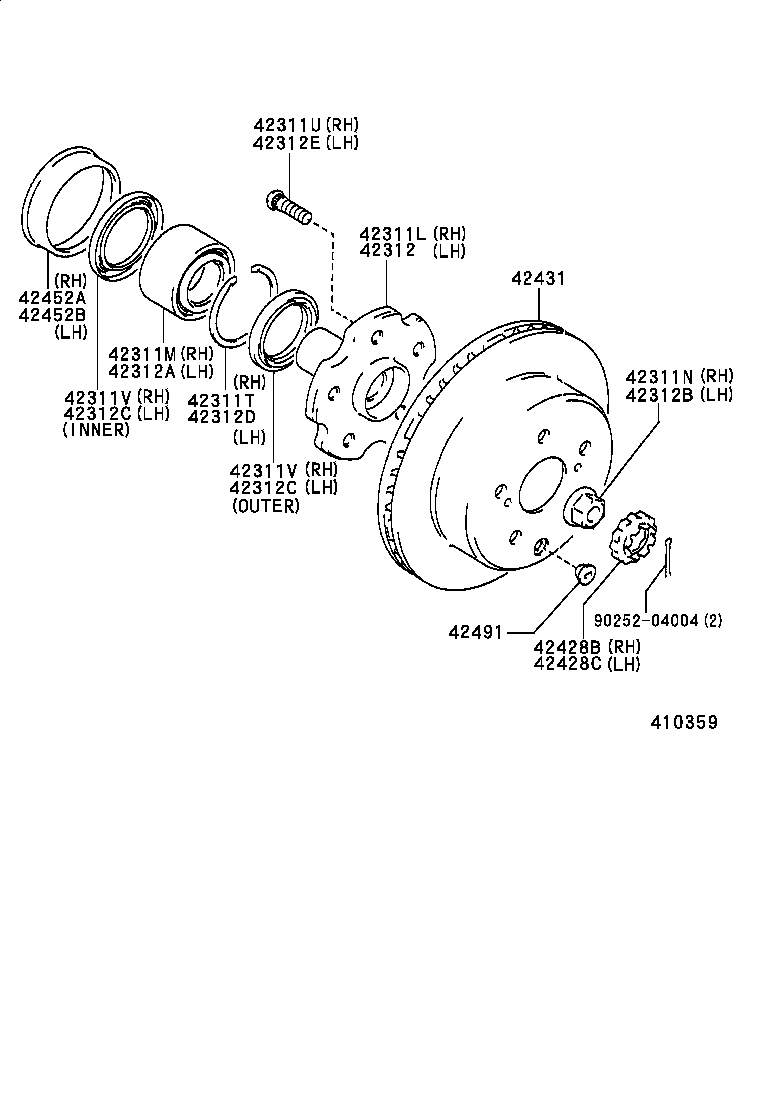 42345-0W020 CLAMP, NO. 2 (FOR RR DRIVE SHAFT OUTBOARD JOINT BOOT) product image