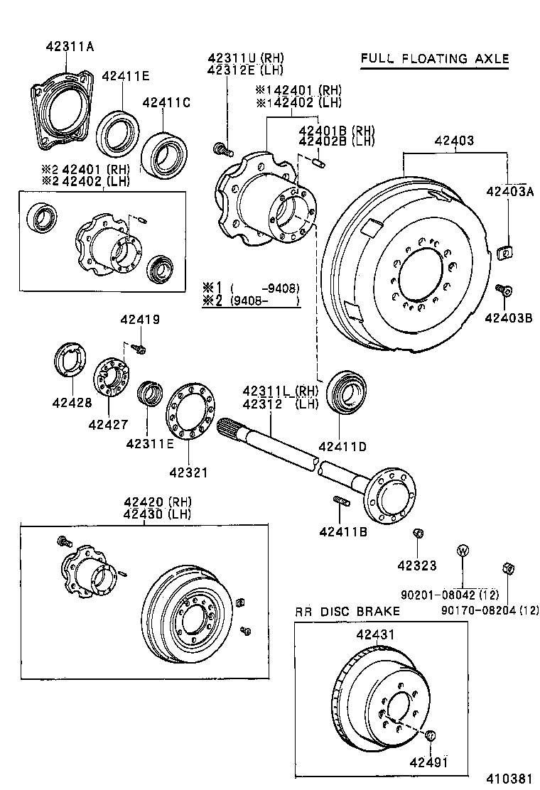 42421-60020 CASE, REAR AXLE BEARING product image