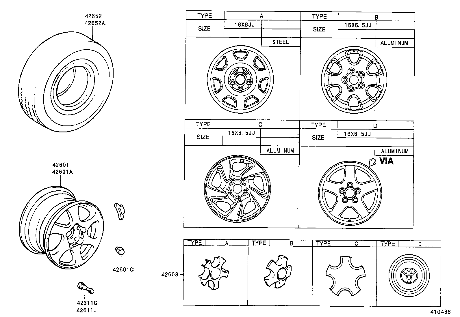 42611-42010 WHEEL, DISC product image
