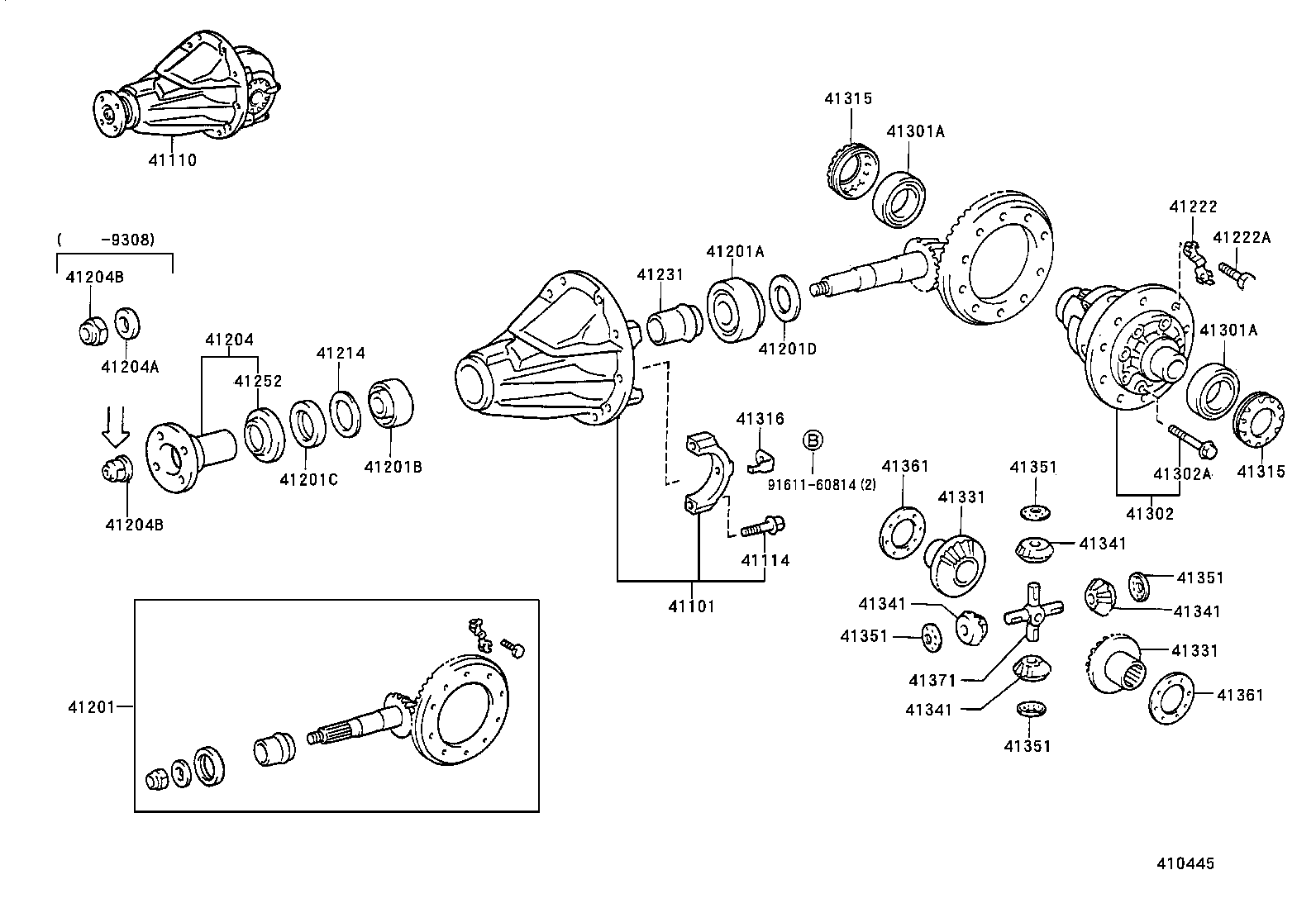 04412-35140 GASKET KIT, REAR DIFFERENTIAL CARRIER product image