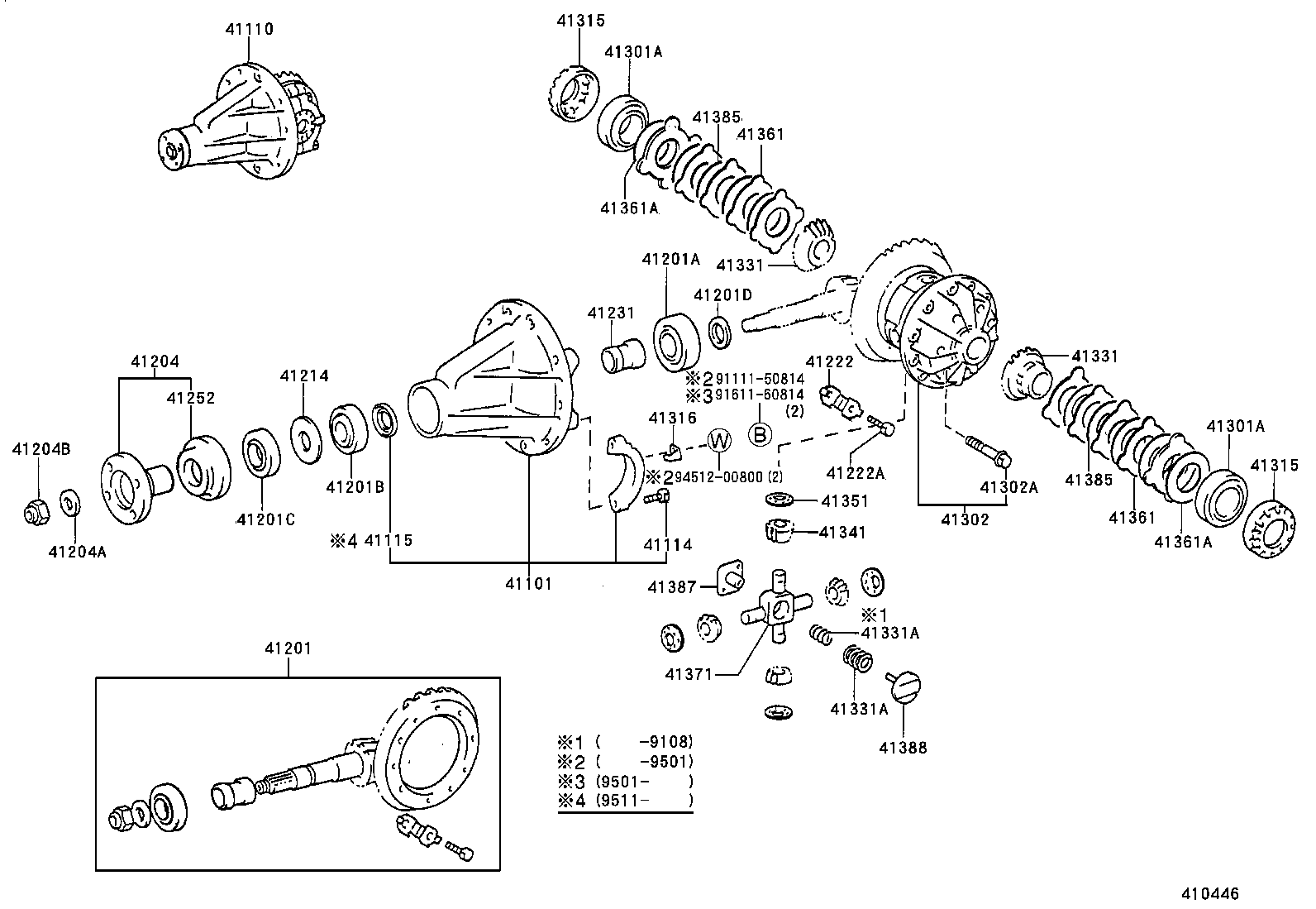 04412-35140 GASKET KIT, REAR DIFFERENTIAL CARRIER product image