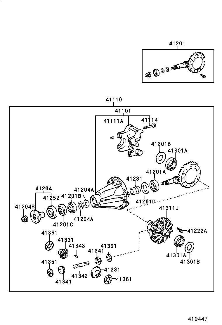 90116-10185 BOLT, NO.1 (FOR REAR DIFFERENTIAL CARRIER SET) product image