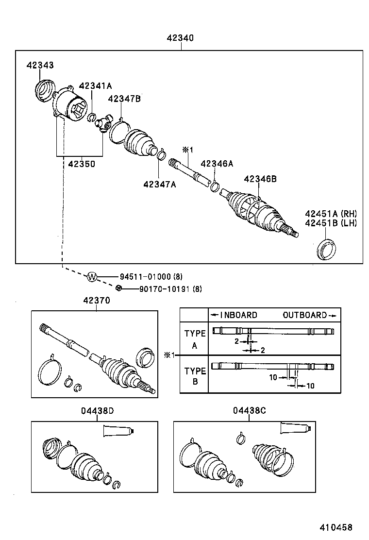 42340-12061 SHAFT ASSY, REAR DRIVE product image