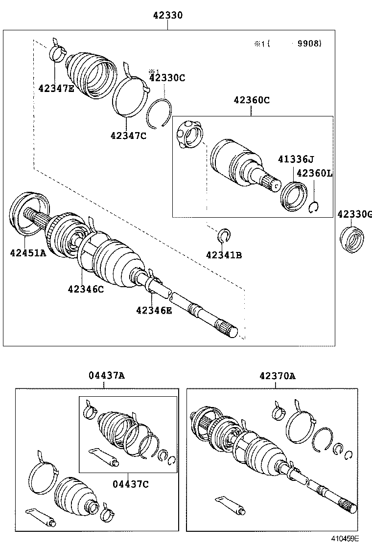 42340-33010 SHAFT ASSY, REAR DRIVE, LH product image
