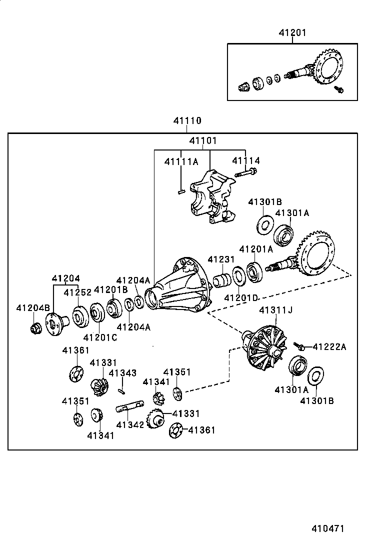 41201-80083 FINAL GEAR KIT, DIFFERENTIAL, REAR product image