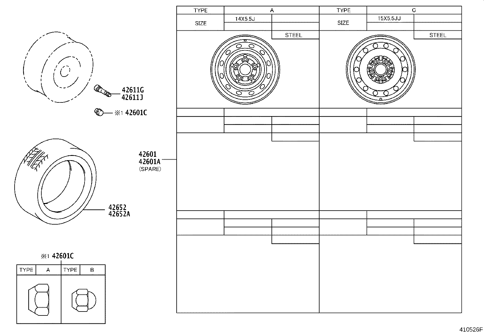 42602-43030 CAP, WHEEL product image