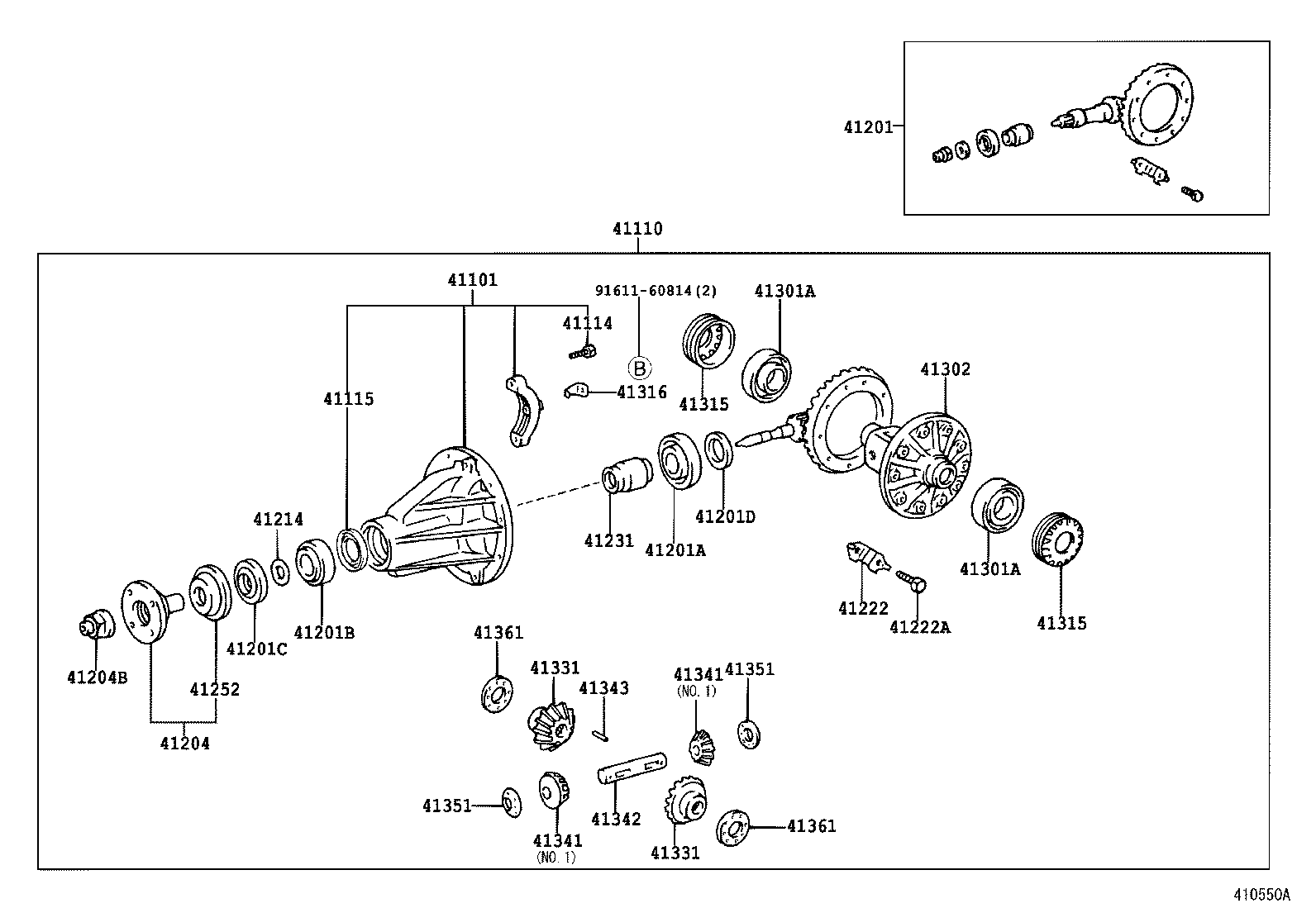 04412-35141 GASKET KIT, REAR DIFFERENTIAL CARRIER product image