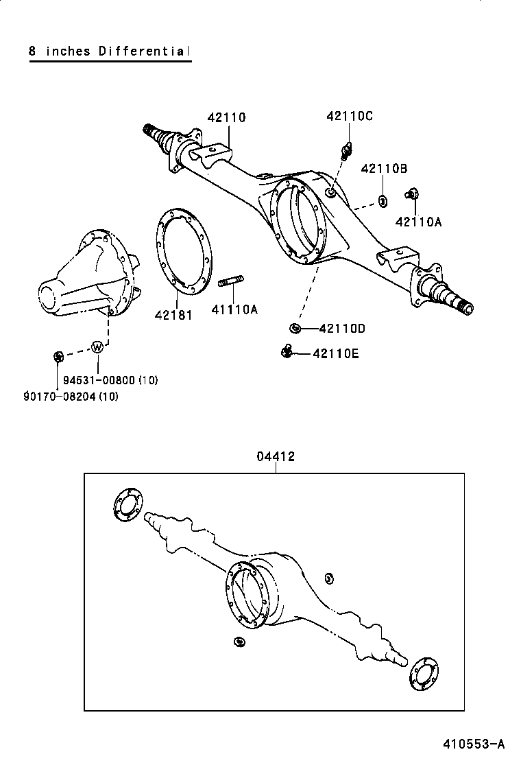 04412-36090 GASKET KIT, REAR DIFFERENTIAL CARRIER product image