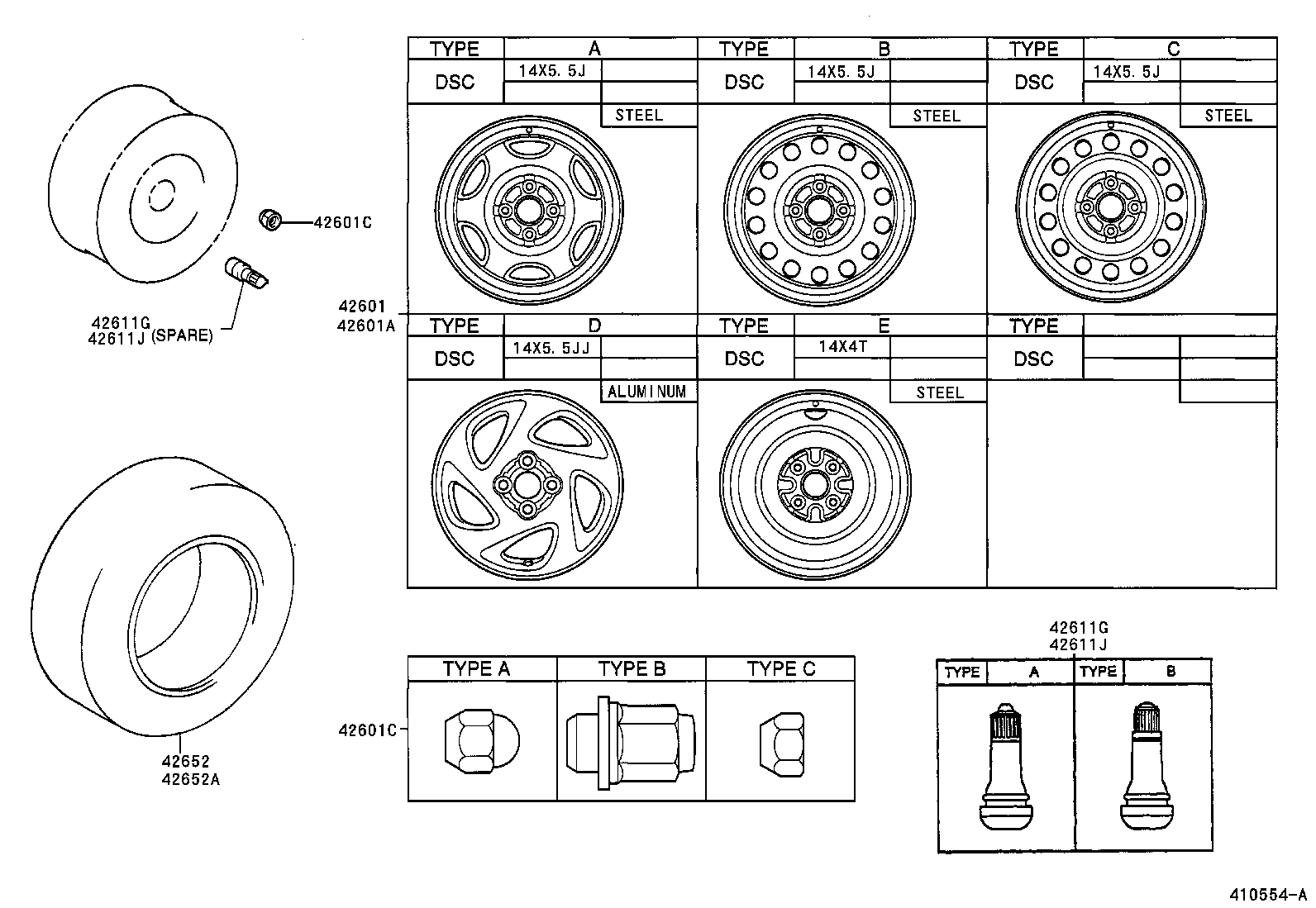 Toyota 90942-01083 NUT, HUB (FOR AXLE)