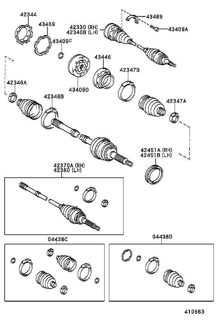 04437-24041 BOOT KIT, REAR DRIVE SHAFT product image