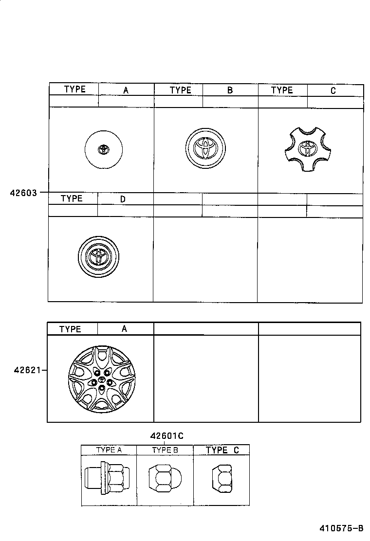 42603-21030 ORNAMENT SUB-ASSY, WHEEL HUB product image