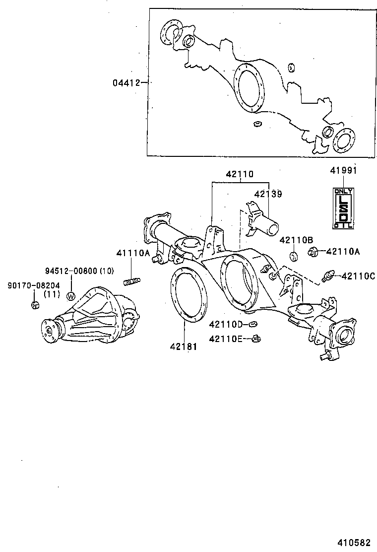 41110-35481 CARRIER ASSY, DIFFERENTIAL, REAR product image