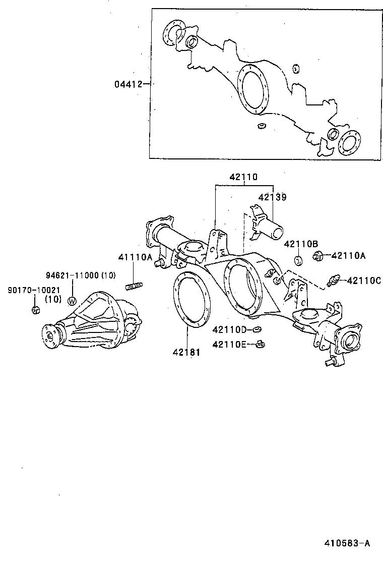 41110-35481 CARRIER ASSY, DIFFERENTIAL, REAR product image
