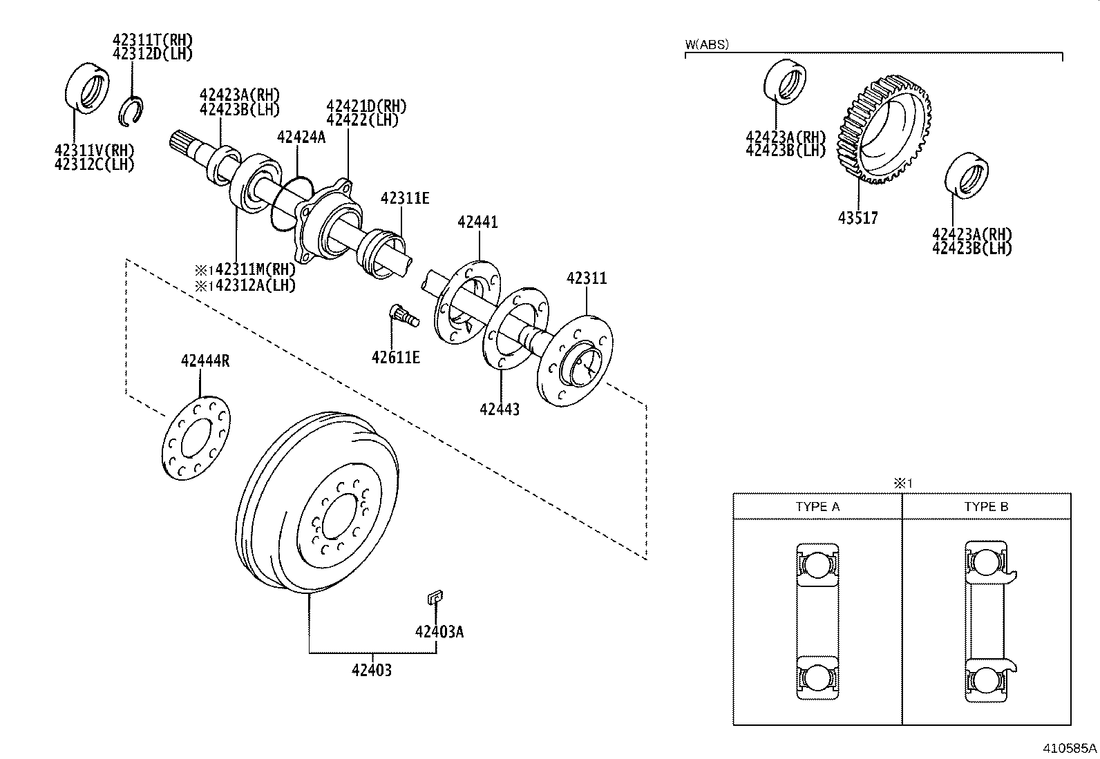 42311-35320 SHAFT, REAR AXLE product image