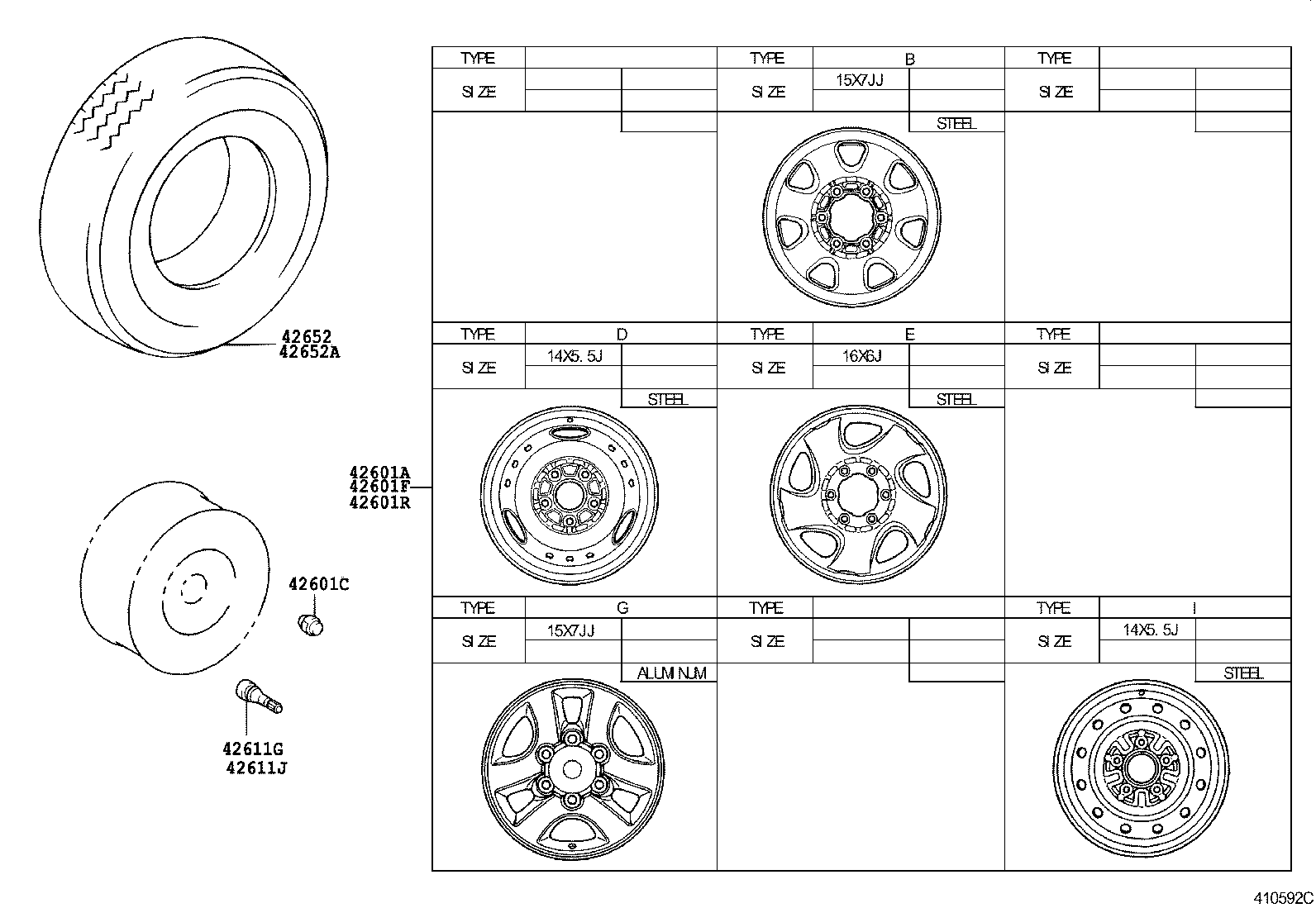 42652-3D021 TIRE product image