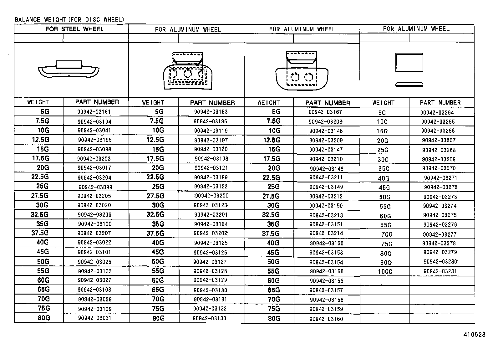 42611-28210 WHEEL, DISC (FOR SPARE) product image