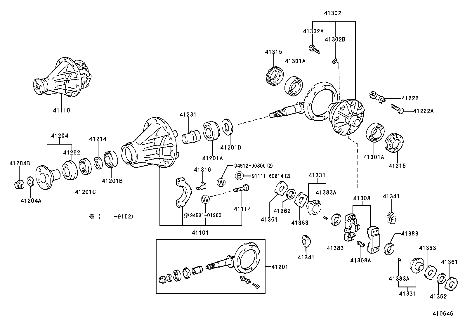 04412-27030 GASKET KIT, REAR DIFFERENTIAL CARRIER product image