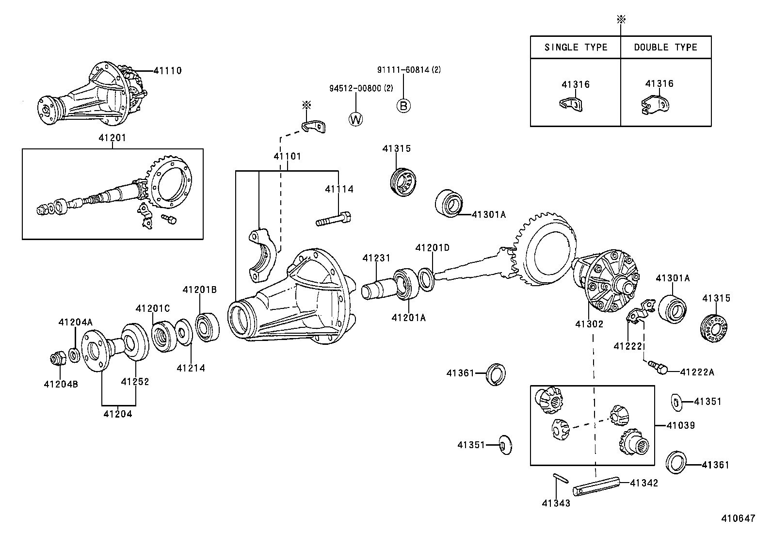 04412-27030 GASKET KIT, REAR DIFFERENTIAL CARRIER product image