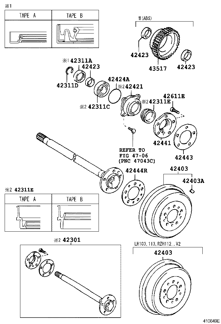 42421-26020 CASE, REAR AXLE BEARING product image