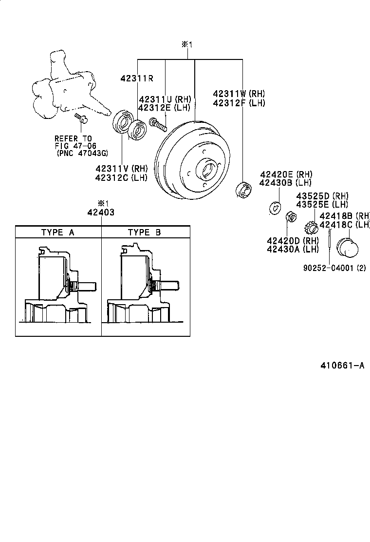 Toyota 42403-19085 DRUM SUB-ASSY, REAR BRAKE