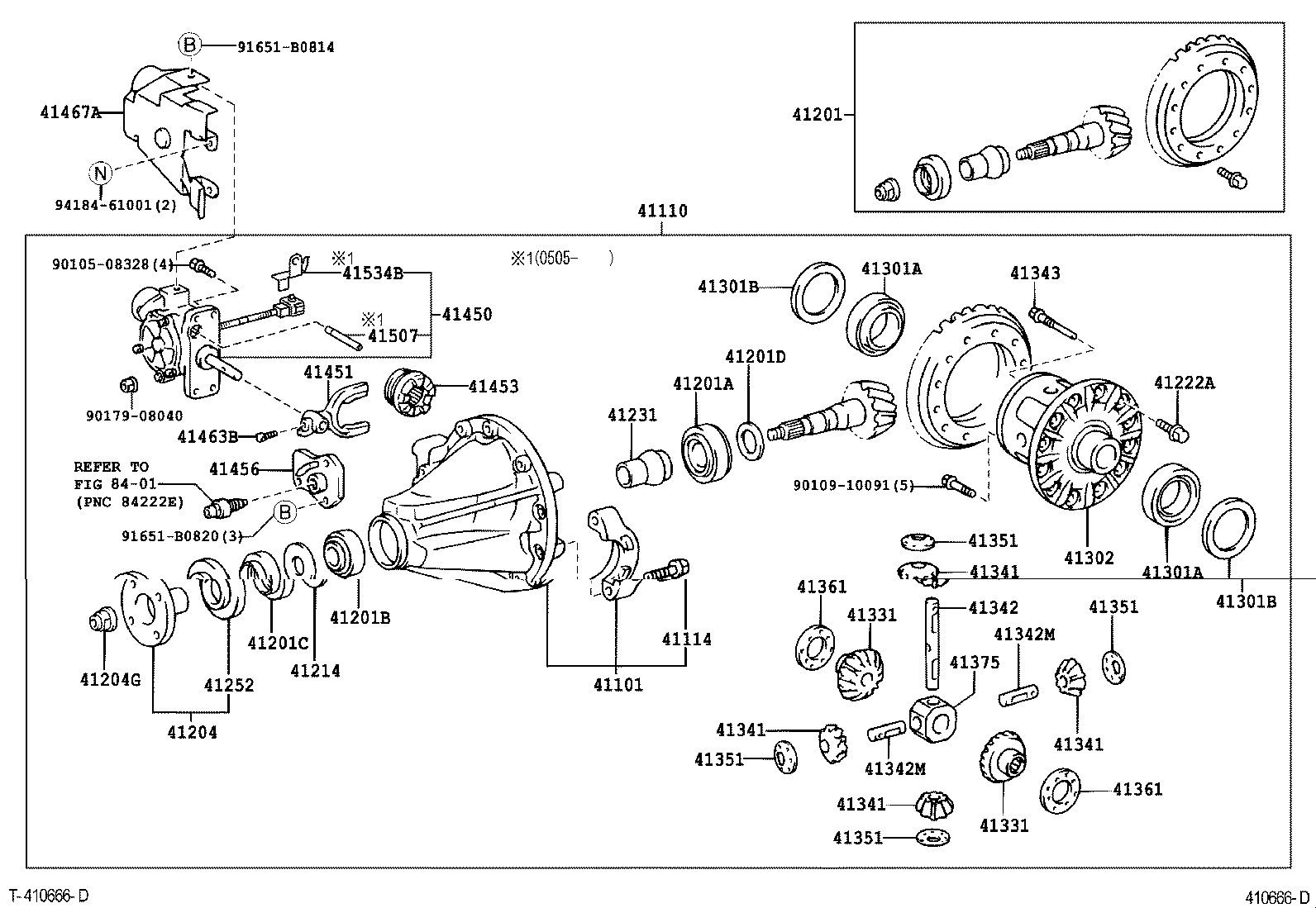 04412-60460 GASKET KIT, REAR DIFFERENTIAL CARRIER product image