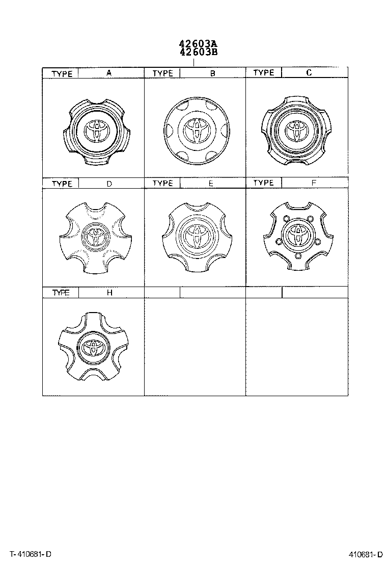 42603-60341 ORNAMENT SUB-ASSY, WHEEL HUB(FOR FRONT) product image