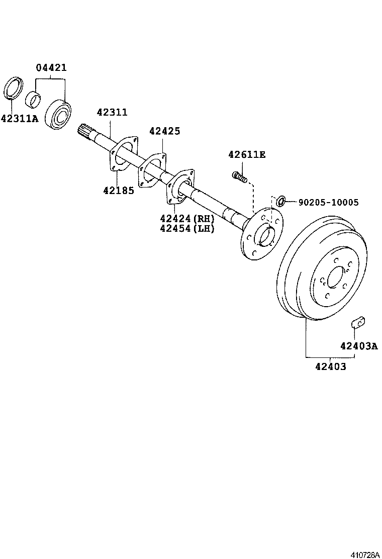 42360-30030 JOINT ASSY, REAR DRIVE SHAFT OUTBOARD product image