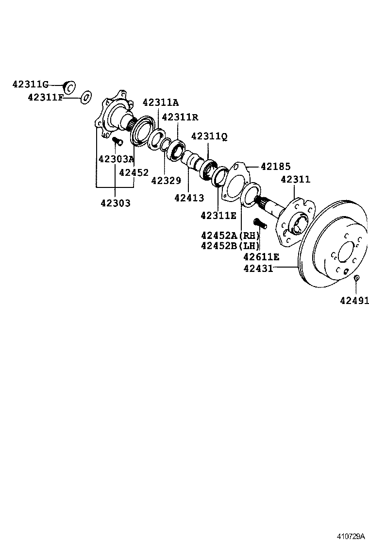 42360-30030 JOINT ASSY, REAR DRIVE SHAFT OUTBOARD product image