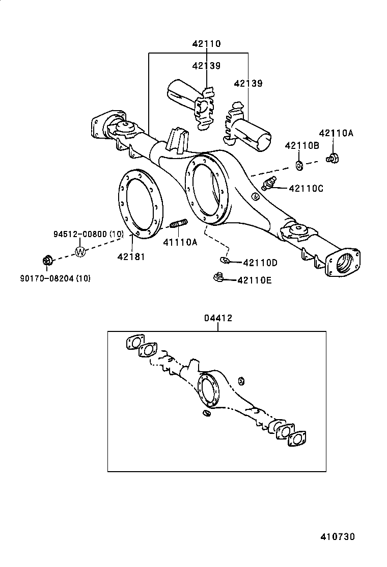 04412-30050 GASKET KIT, REAR DIFFERENTIAL CARRIER product image