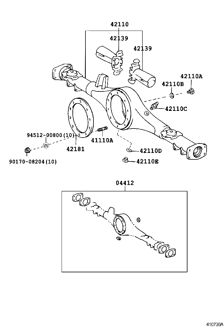 04412-30040 GASKET KIT, REAR DIFFERENTIAL CARRIER product image
