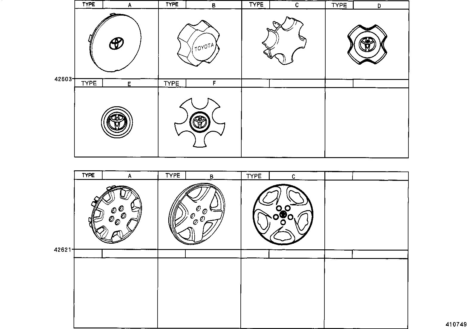 42603-21020 ORNAMENT SUB-ASSY, WHEEL HUB product image