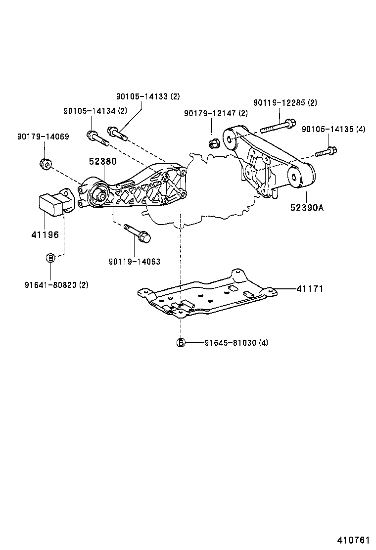 41101-44010 CARRIER SUB-ASSY, DIFFERENTIAL, REAR product image