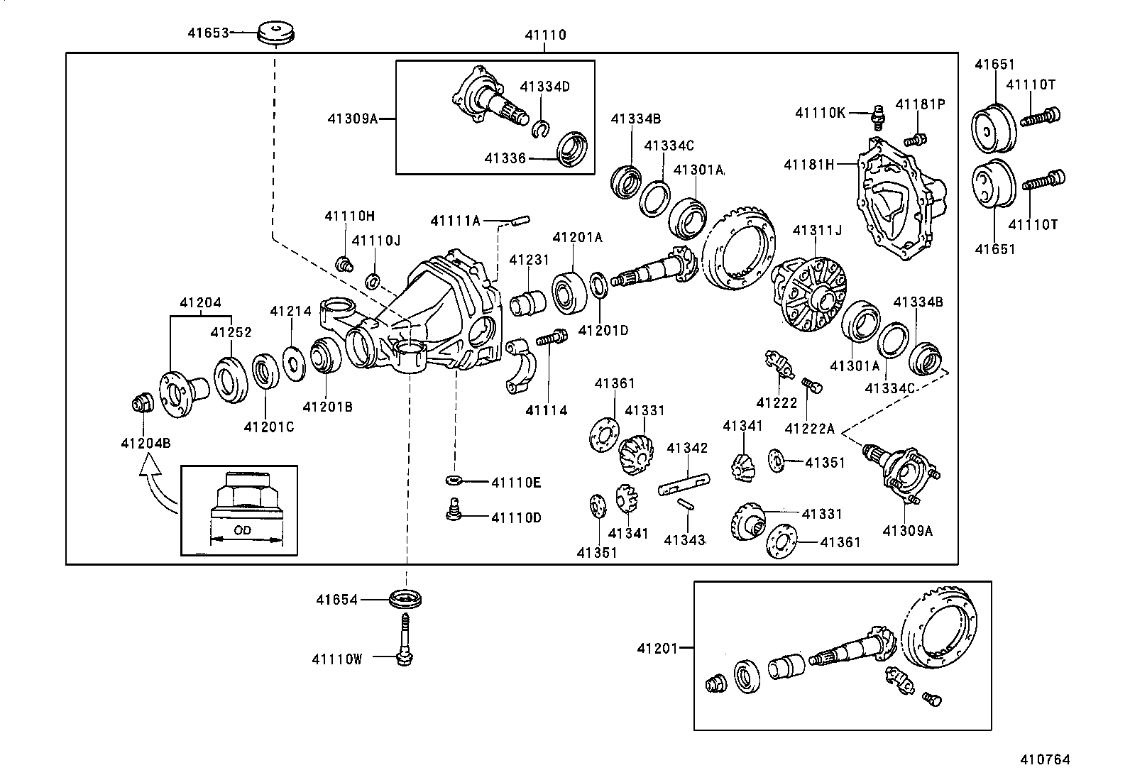 41110-3A142 CARRIER ASSY, DIFFERENTIAL, REAR product image