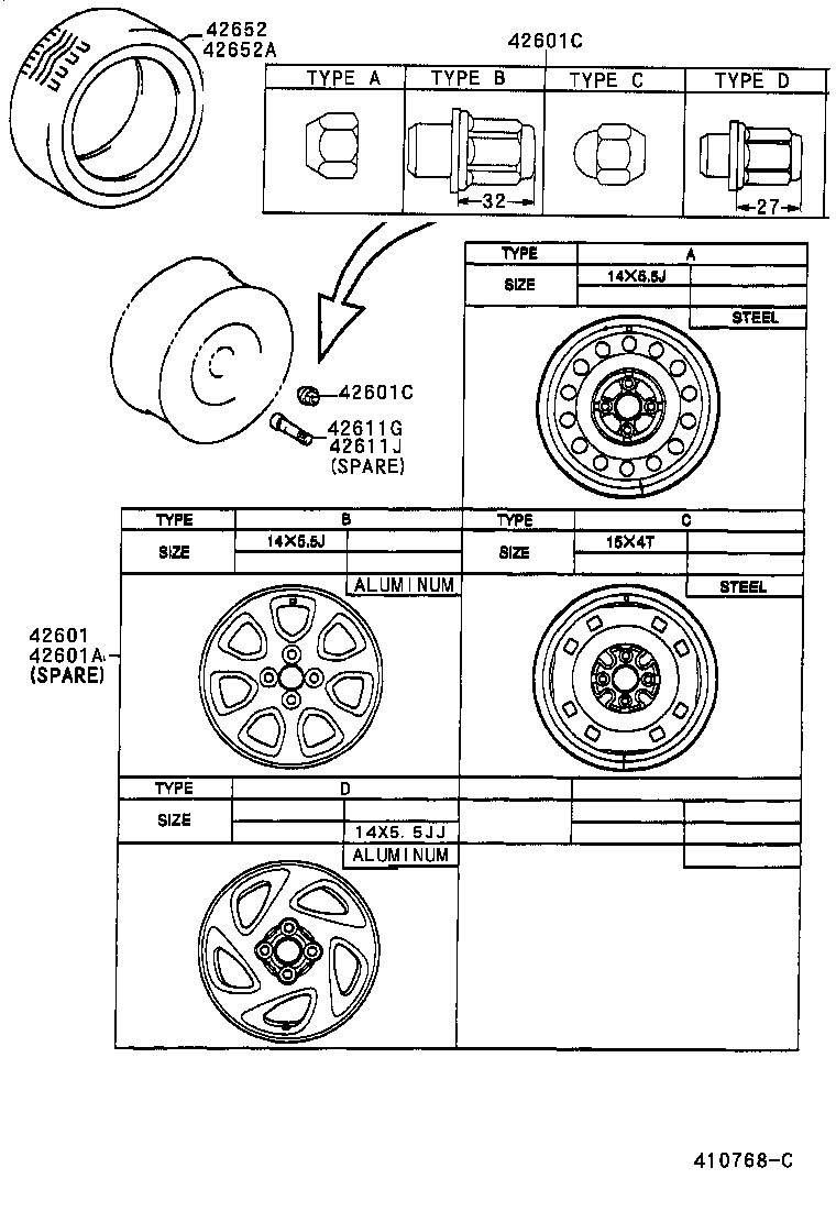 42652-1A310 TIRE product image