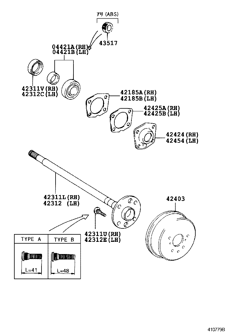 42043-19075 DRUM SUB-ASSY, REAR BRAKE product image