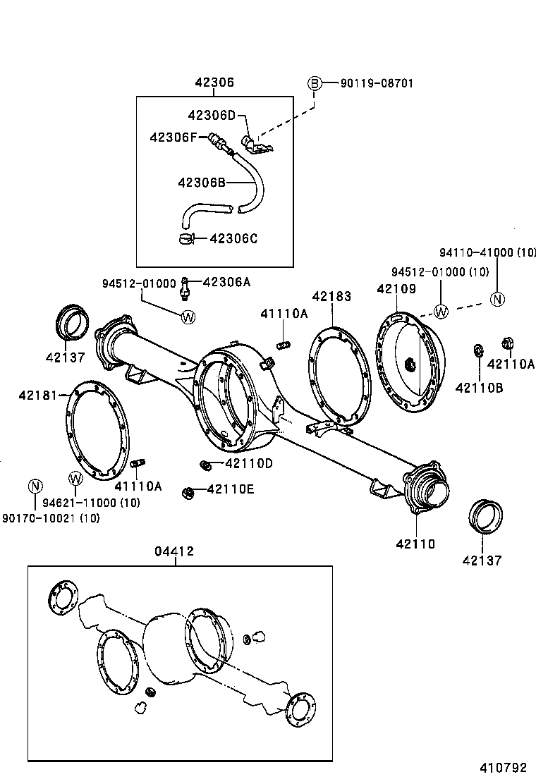 90116-10167 BOLT, NO.1 (FOR REAR DIFFERENTIAL CARRIER SET) product image