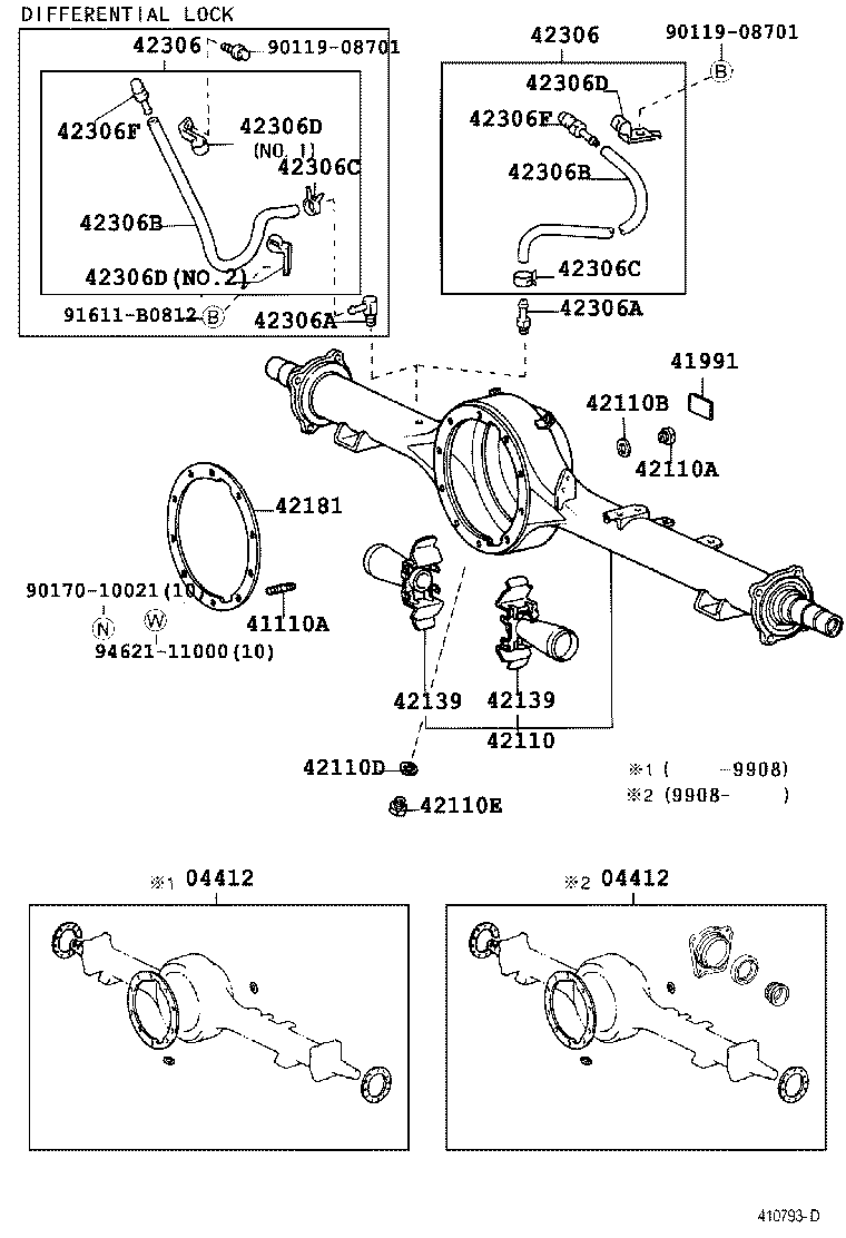 90116-10167 BOLT, NO.1 (FOR REAR DIFFERENTIAL CARRIER SET) product image
